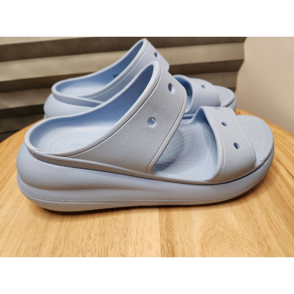Crocs Classic Crush Sandal Women’s 10 Blue Calcite Platform Slide